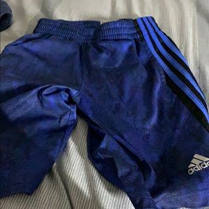 Adidas shorts size M (10-12) blue with stripes